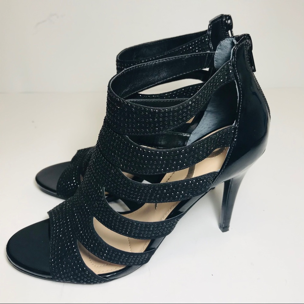 Nina Rhinestone gladiator open toes shoes. - Picture 3 of 9